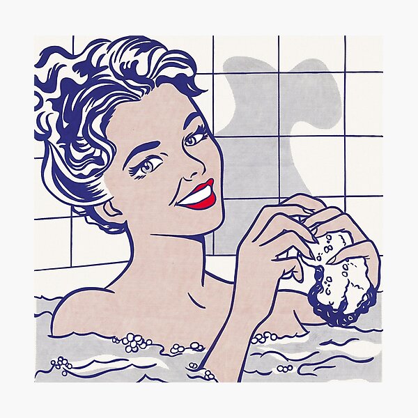 Woman in Bath, by Roy Lichtenstein Photographic Print