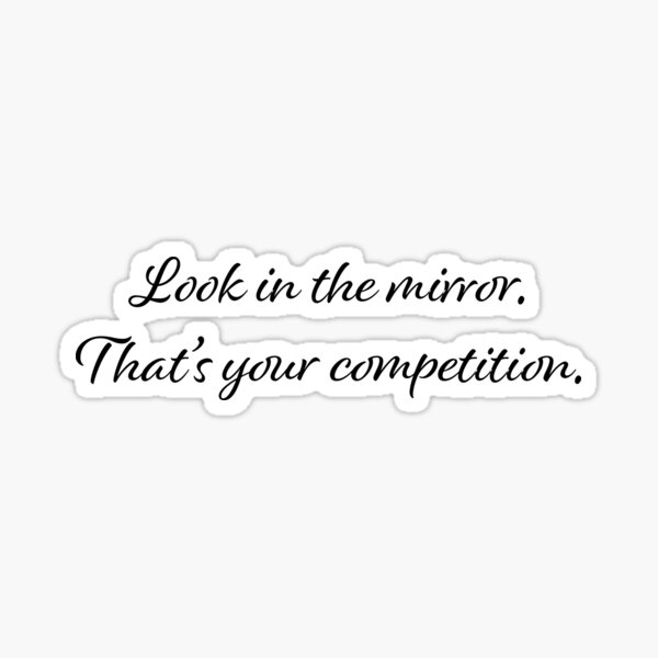 Aperçu de l'œuvre regarder dans le miroir citation inspirante créée et vendue par Milli Co Studio.