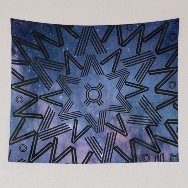 Item preview, Spikes Mandala Blue Cosmo designed and sold by Designs By YL.