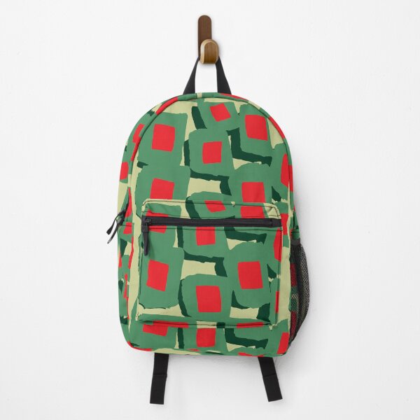 Item preview, Green Red Abstract Shapes Version 1 designed and sold by hewn505.