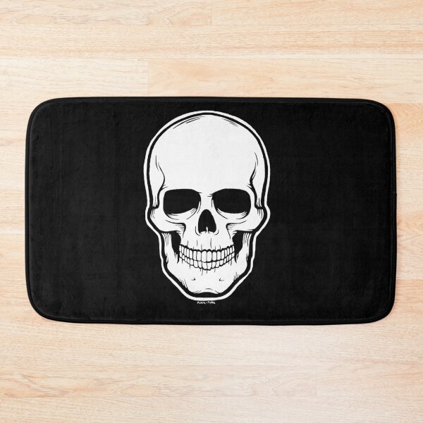 Item preview, Black Retro Skull designed and sold by Haunted Crafts.