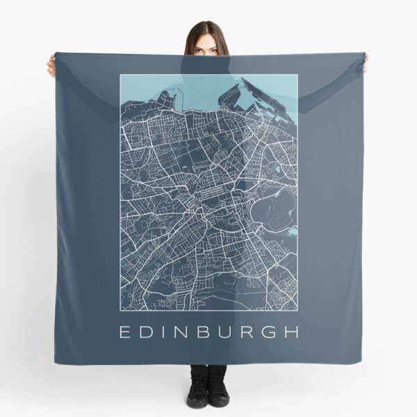 Edinburgh City Navy Map Scarf