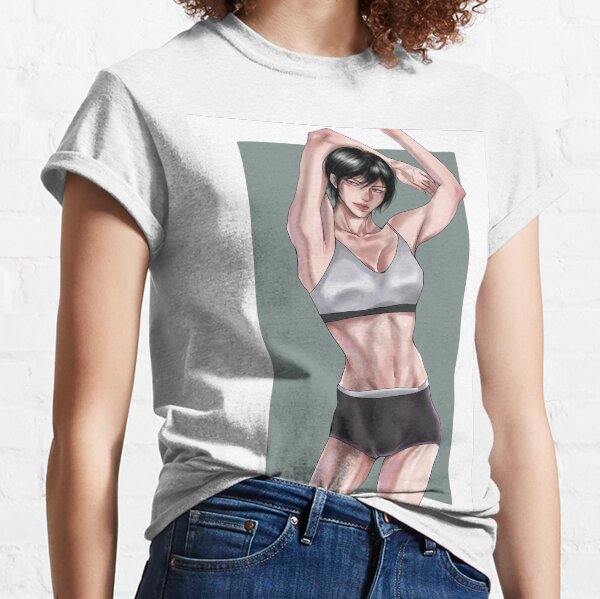 Mikasa Ackerman but she's in her work out clothes  Classic T-Shirt