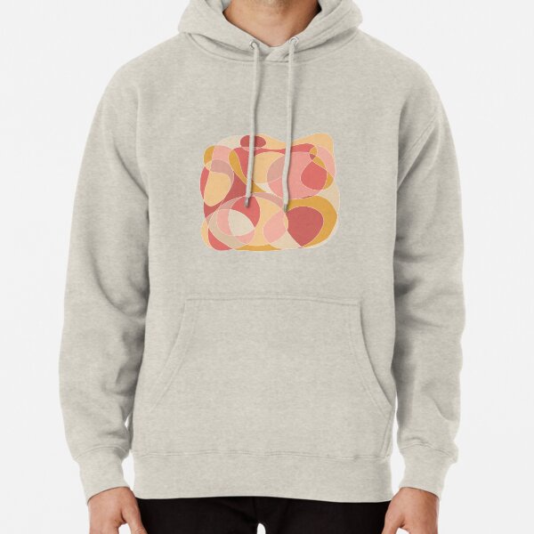 Peaches and cream abstract art Pullover Hoodie