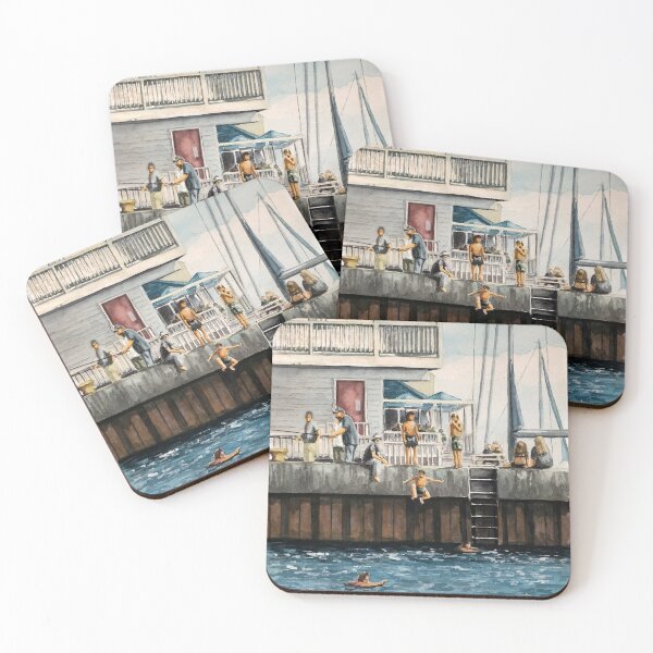 Item preview, Jumping off Wharf at Pointe du Chene designed and sold by wenzlr.