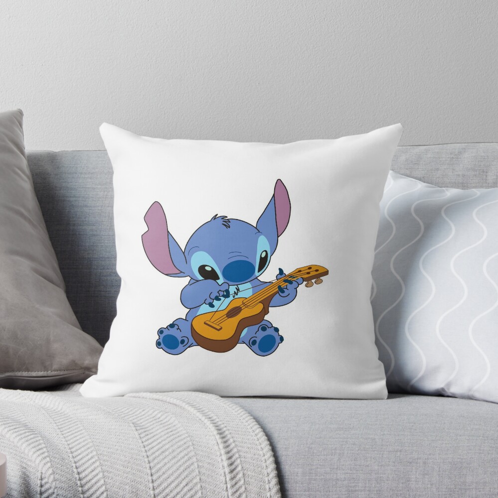 New Arrival Stitch playing ukulele Throw Pillow by MeggyShay11 TP-39LHOF4N