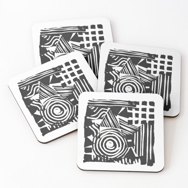 Item preview, Printed Shapes in Black designed and sold by LauraKozdra.