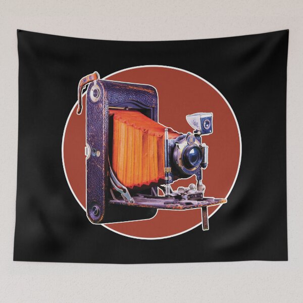 Item preview, Classic Cameras: Kodak Retro Film Camera in 1940s Art Deco Orange and Yellow Colors designed and sold by GraffitiSoup.