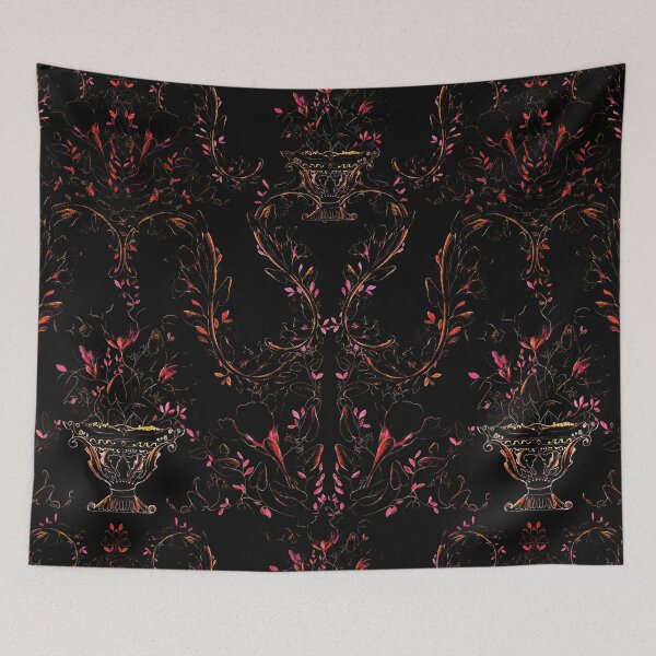 Item preview, Flowers, cup in the dark 2 designed and sold by WzoryOzdobne.