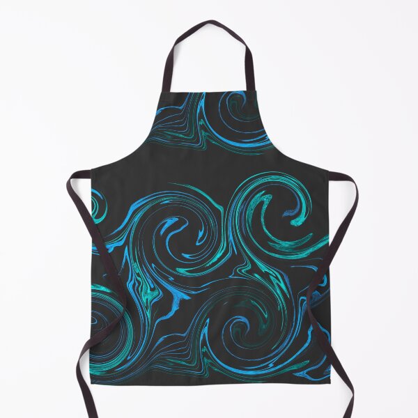 Item preview, Strong Aesthetic Marbling (Abstract #1B) Choppy Waters - Blue and Sea Green designed and sold by Cosmic-Ferret.