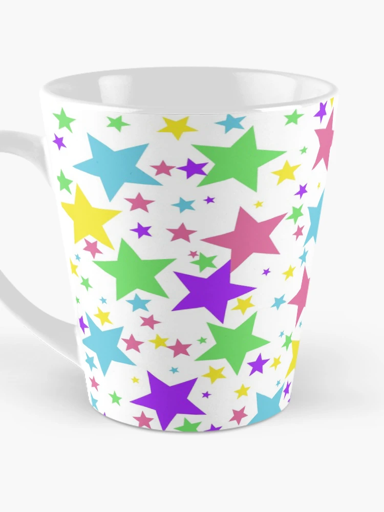 Thumbnail 3 of 4, Coffee Mug, Colorful Random Star Abstract Pattern designed and sold by mrtraz.