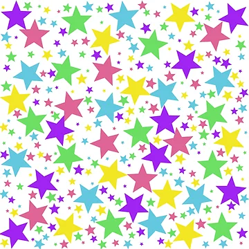 Artwork thumbnail, Colorful Random Star Abstract Pattern by mrtraz