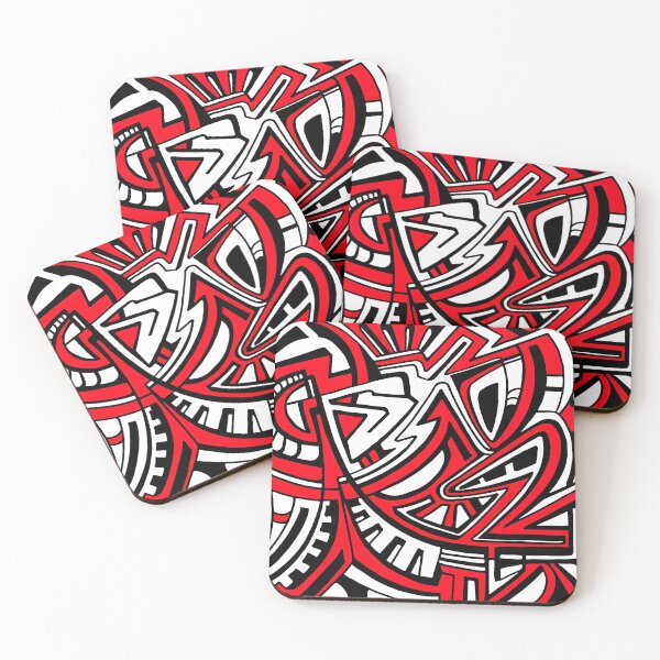 Item preview, BRUTAL. ABSTRACT GRAFFITI. RED,BLACK AND WHITE designed and sold by 5hertz.