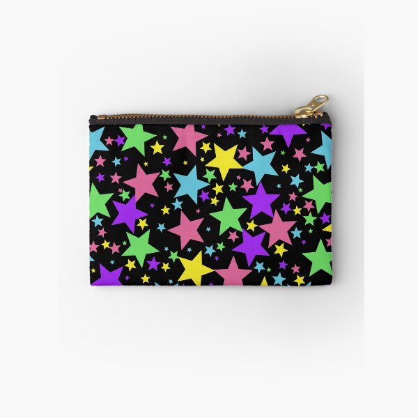 Item preview, Colorful Random Star Abstract Pattern (black background) designed and sold by mrtraz.