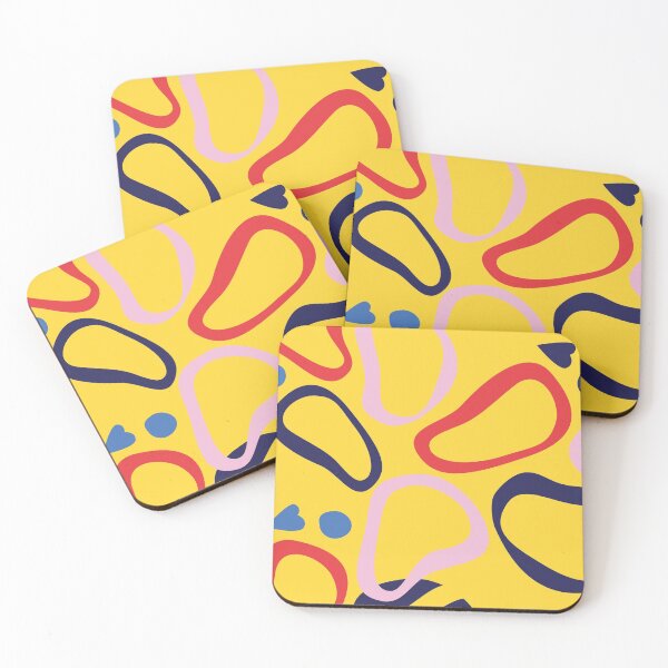 Item preview, Abstract Colourful Yellow Red Blue Pink Pattern designed and sold by hewn505.