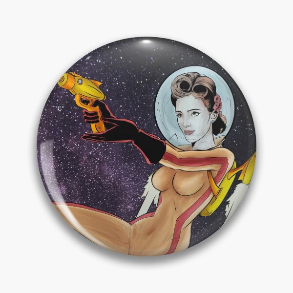 Item preview, Space Girl, retro sci fi pin-up designed and sold by Colin Wells.