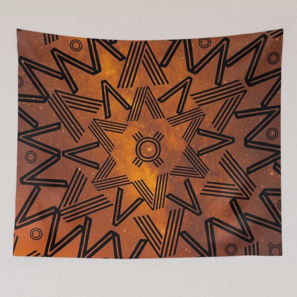 Item preview, Spikes Mandala Orange Cosmo designed and sold by Designs By YL.