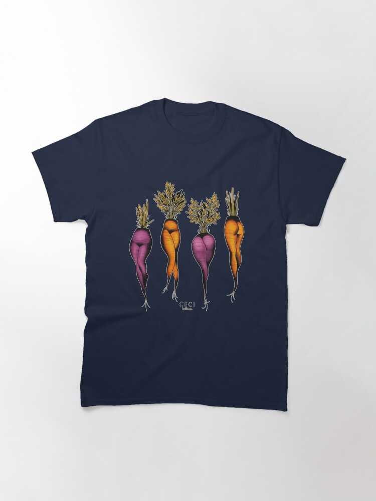 Thumbnail 3 of 7, Classic T-Shirt, Sexy carrots botanical chart tattoo flash designed and sold by ceciliagranata.