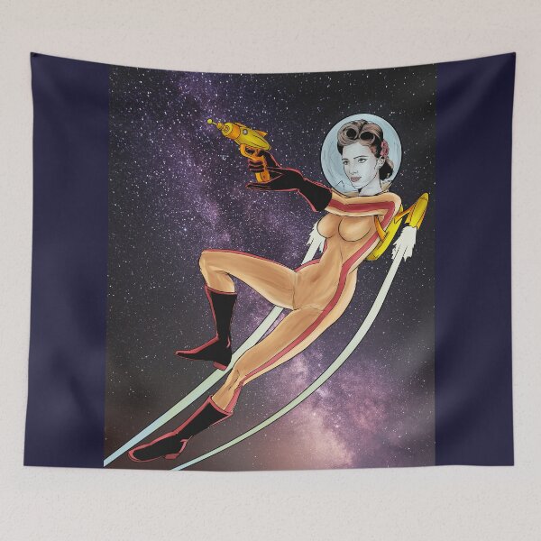 Item preview, Space Girl, retro sci fi pin-up designed and sold by Colin Wells.
