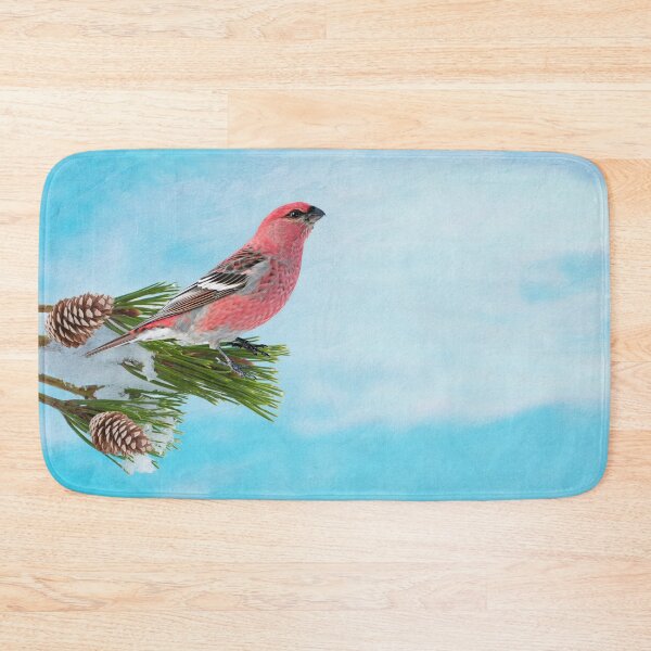 Item preview, Pine Grosbeak on Snowy Branch designed and sold by FineArtography.