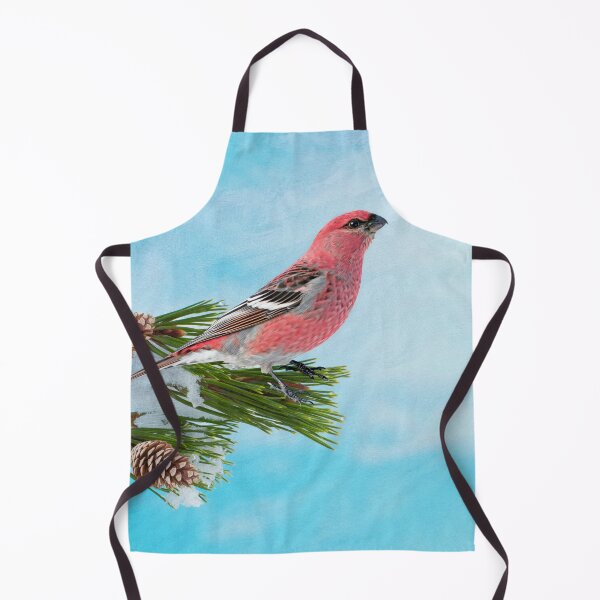 Item preview, Pine Grosbeak on Snowy Branch designed and sold by FineArtography.