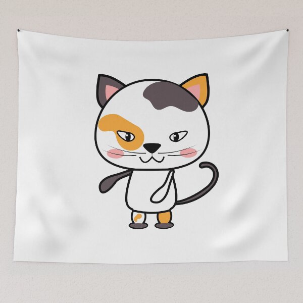 Item preview, Cute Kawaii Calico Kitty Cat designed and sold by lovelyandcute.