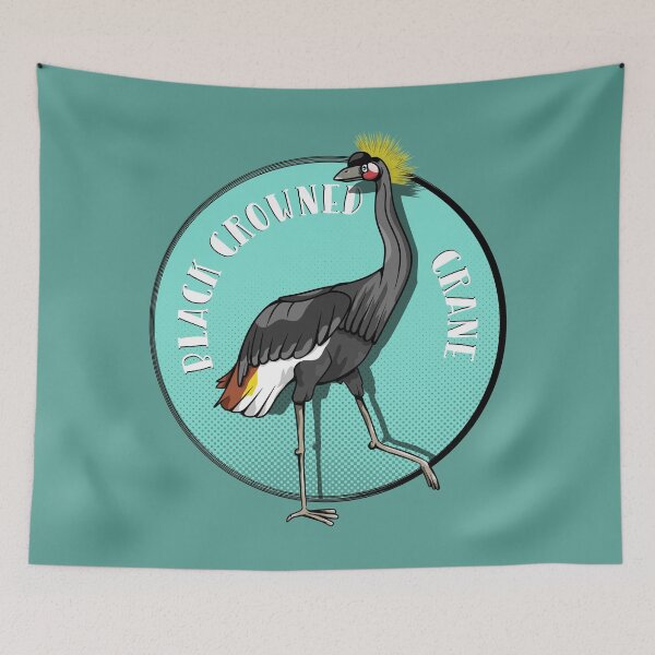 Item preview, Black Crowned Crane designed and sold by piedaydesigns.