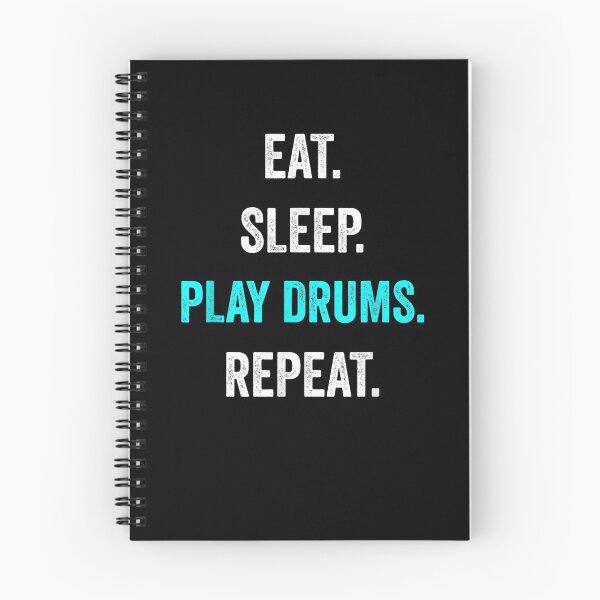 Item preview, Eat Sleep Play Drums Repeat Musical Instrument Drummer Blue Gift  designed and sold by rubysheila.