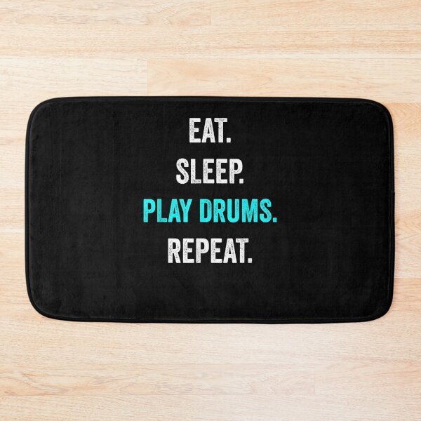 Item preview, Eat Sleep Play Drums Repeat Musical Instrument Drummer Blue Gift  designed and sold by rubysheila.