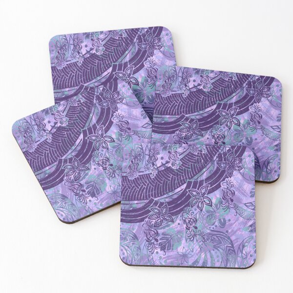 Item preview, Hawaiian Purple Haze Painted Tribal Jungle designed and sold by sunnthreads.
