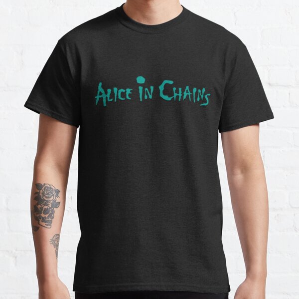 AIC Logo Teal Rock n Roll Grunge Classic T-Shirt