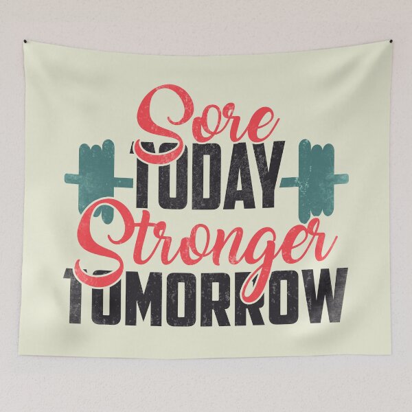 Item preview, Sore Today Stronger Tomorrow Gym Motivation designed and sold by motivationaltee.
