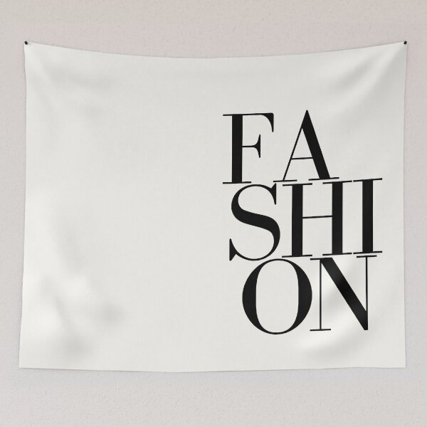 Item preview, Fashion bold black text typography sign pale cream background designed and sold by Inside Head.