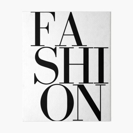 Fashion bold black text typography sign black bold text Art Board Print