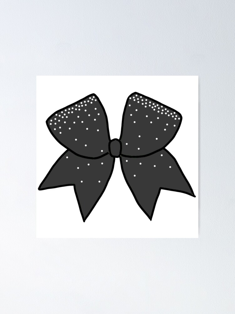 Black Glitter Cheer Bow