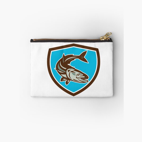 Item preview, Cobia Fish Diving Down Shield Retro designed and sold by patrimonio.