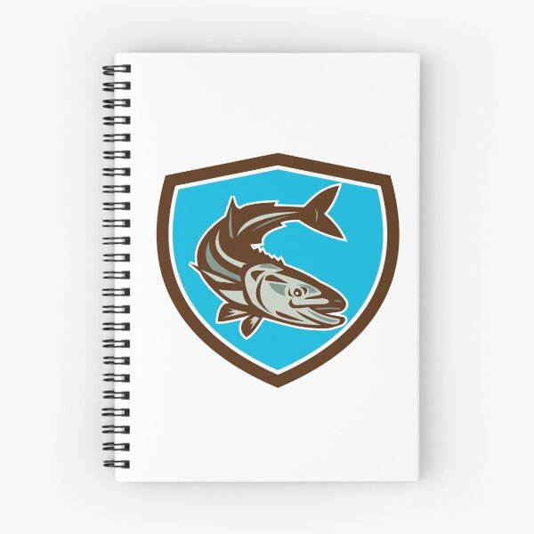 Item preview, Cobia Fish Diving Down Shield Retro designed and sold by patrimonio.