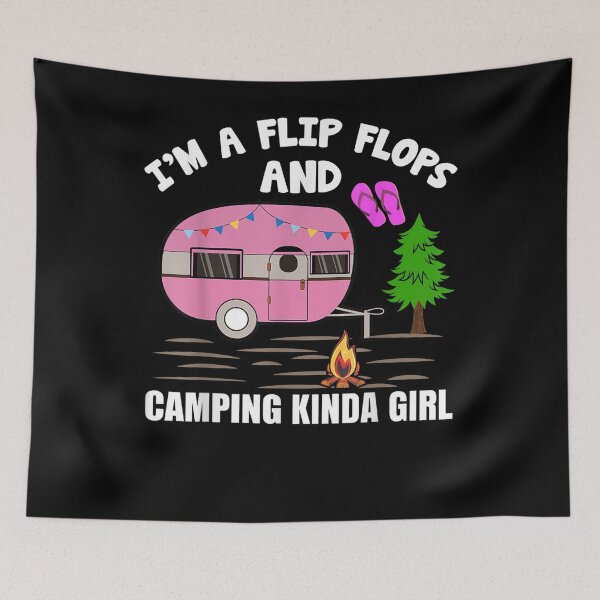 Item preview, Camping Lover I'm A Flip Flops And Camping Kinda Girl Gift  designed and sold by rubysheila.