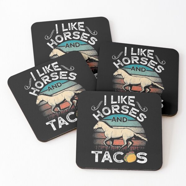 Item preview, Funny Saying I Like Horses And Tacos Food Lover Retro Gift  designed and sold by lindafrances.