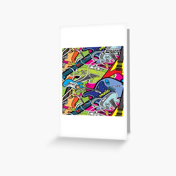Colorful Music Graffiti - Casuon Greeting Card