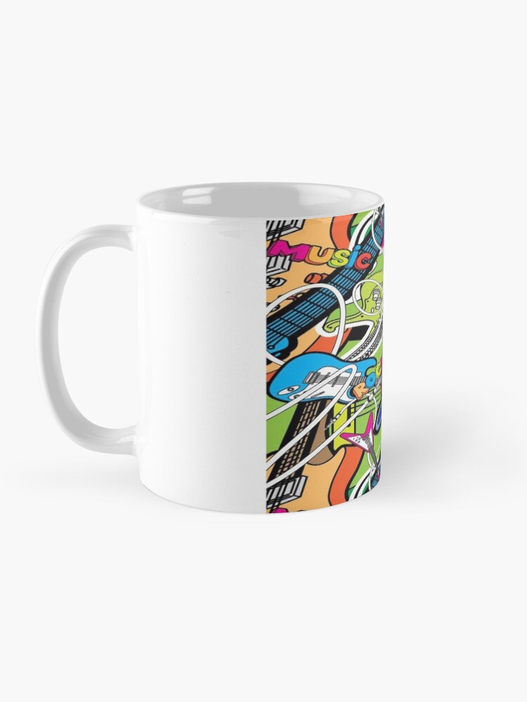 Thumbnail 3 of 6, Coffee Mug, Colorful Music Graffiti - Casuon designed and sold by CASUON.