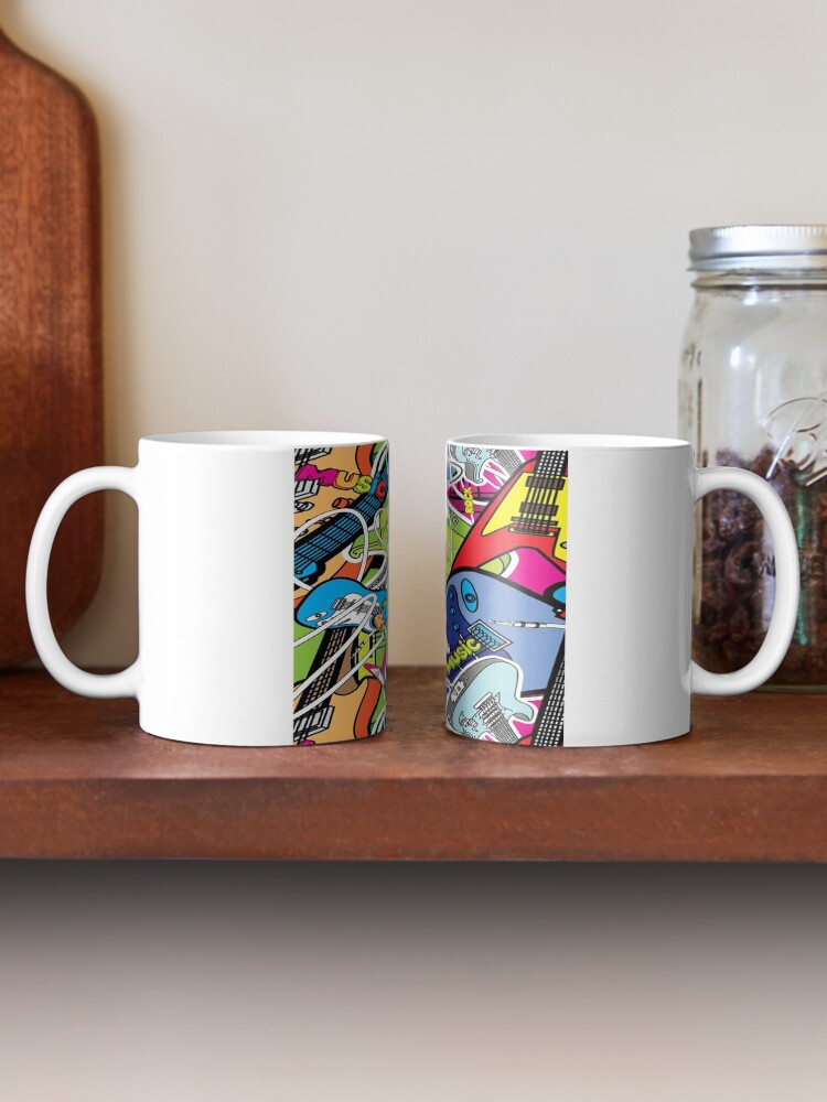 Thumbnail 2 of 6, Coffee Mug, Colorful Music Graffiti - Casuon designed and sold by CASUON.