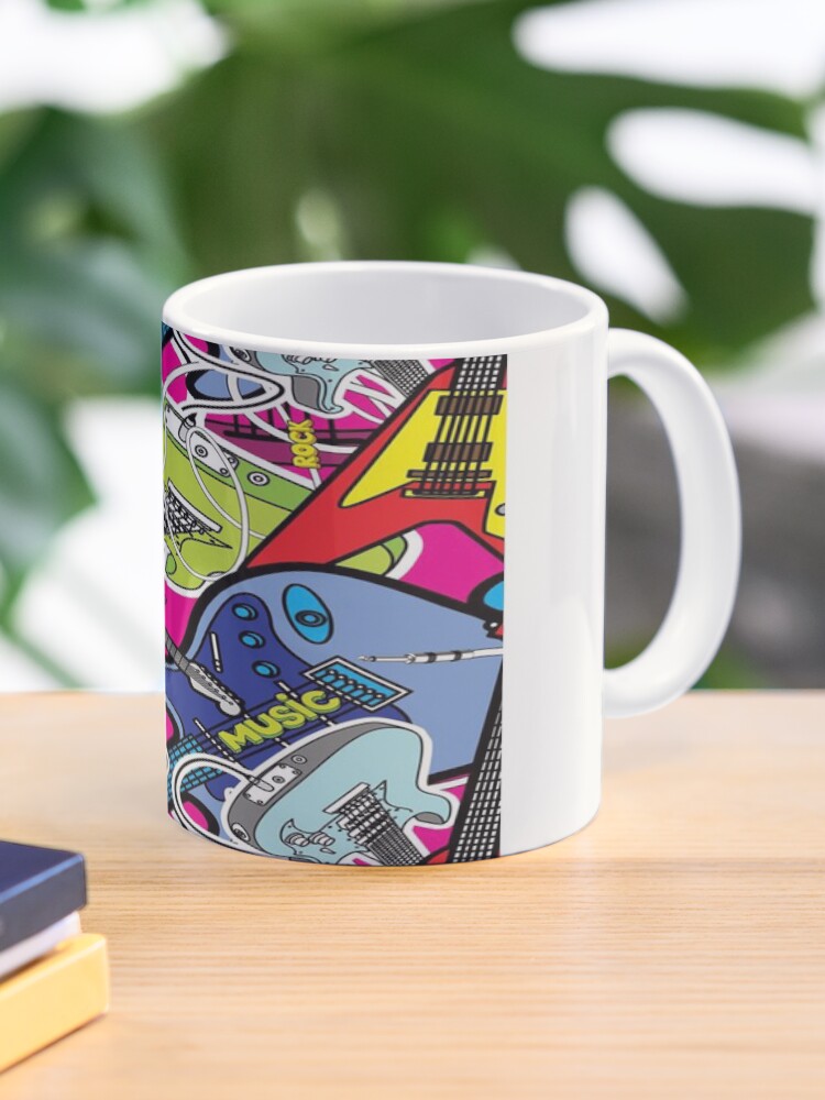 Thumbnail 1 of 6, Coffee Mug, Colorful Music Graffiti - Casuon designed and sold by CASUON.