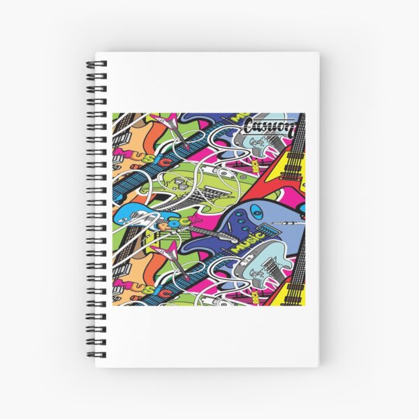 Colorful Music Graffiti - Casuon Spiral Notebook