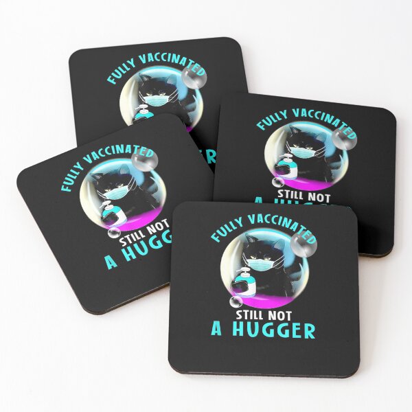 Item preview, Vaccinated Funny Not A Hugger Black Cat Social Distancing Gift  designed and sold by rubysheila.
