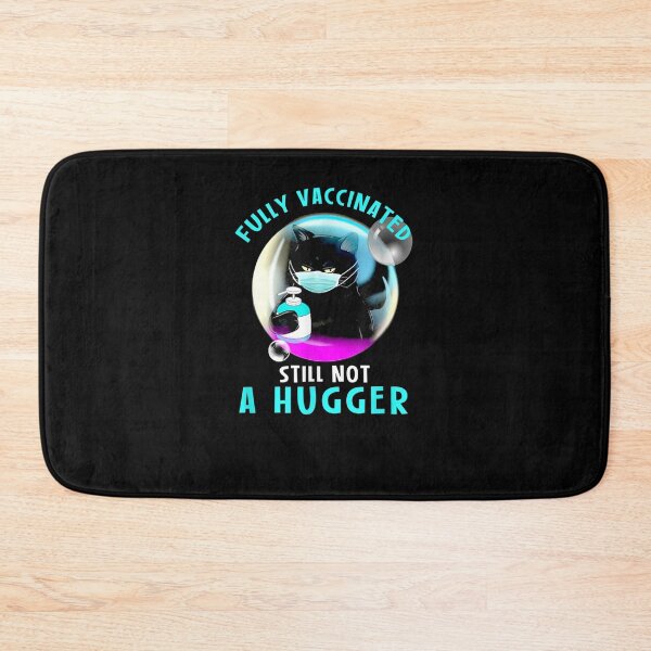 Item preview, Vaccinated Funny Not A Hugger Black Cat Social Distancing Gift  designed and sold by rubysheila.