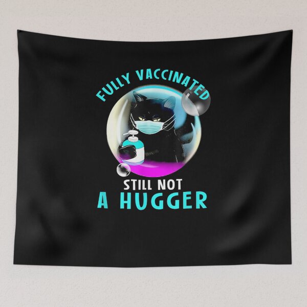 Item preview, Vaccinated Funny Not A Hugger Black Cat Social Distancing Gift  designed and sold by rubysheila.