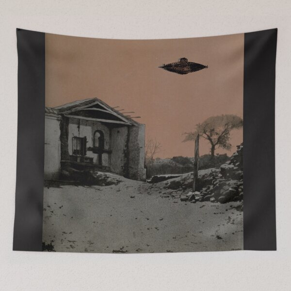 Item preview, UFO | Abandoned village | Vintage photograph designed and sold by spinolator.