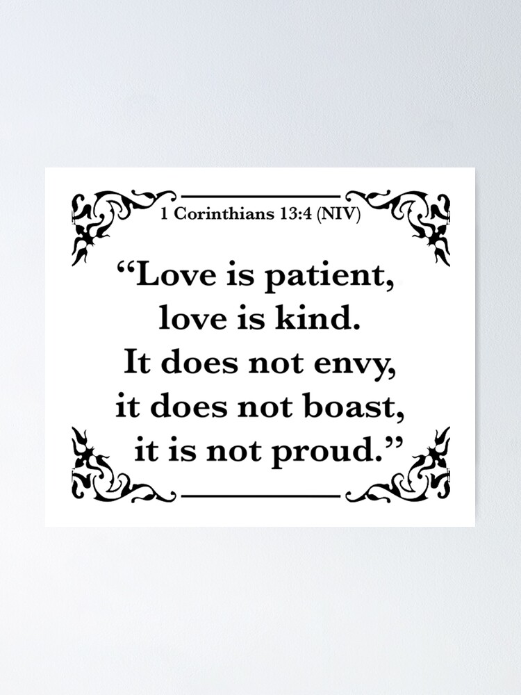 1 Corinthians 13 4 NIV Bible Scripture