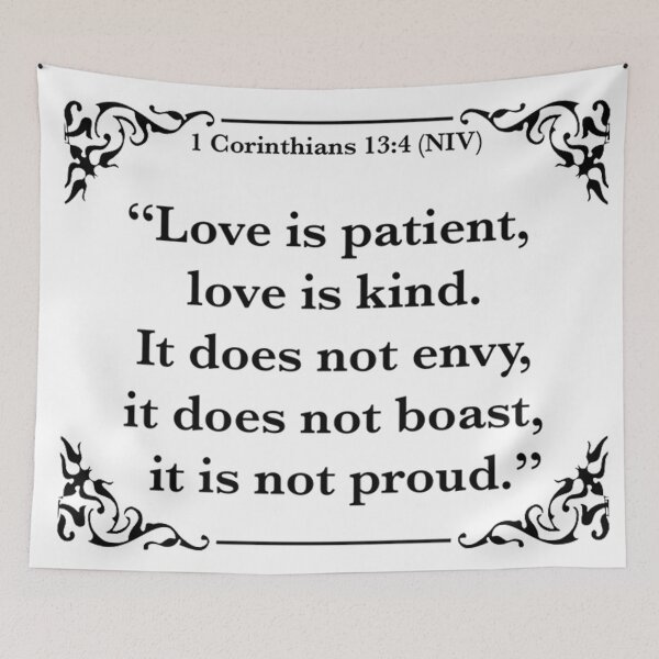Item preview, 1 Corinthians 13:4 (NIV), Bible Scripture  designed and sold by Espirit-Images.